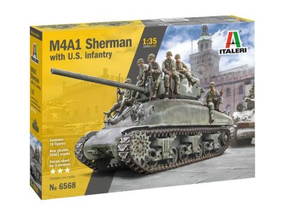 1:35 Italeri 6568 M4A1 Sherman with U.S. Infantry - Ita6568 1 - ITA6568