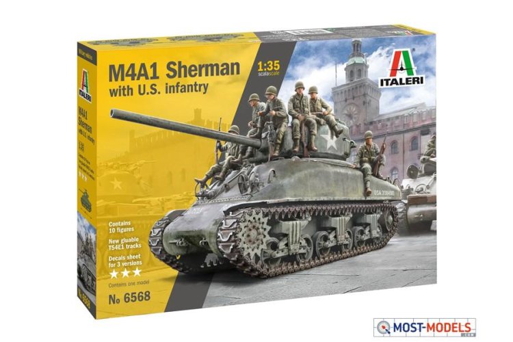 1:35 Italeri 6568 M4A1 Sherman with U.S. Infantry - Ita6568 2 - ITA6568