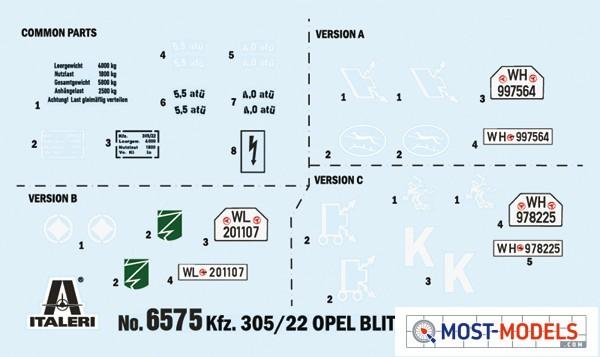 1:35 Italeri 6575 Sd. Kfz. 305/22 Opel Blitz Radio Truck - Ita6575 3 - ITA6575