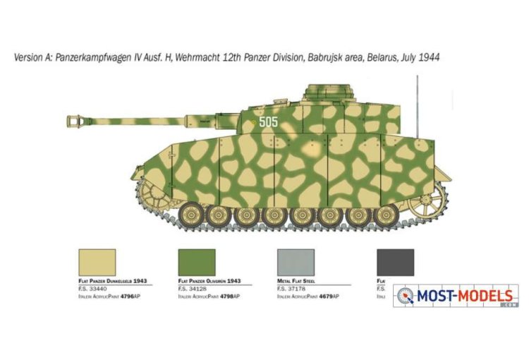 1:35 Italeri 6578 Pz. Kpfw. IV Ausf. H Tank - Ita6578 3 - ITA6578