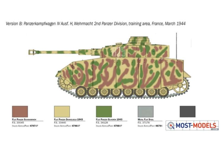 1:35 Italeri 6578 Pz. Kpfw. IV Ausf. H Tank - Ita6578 4 - ITA6578