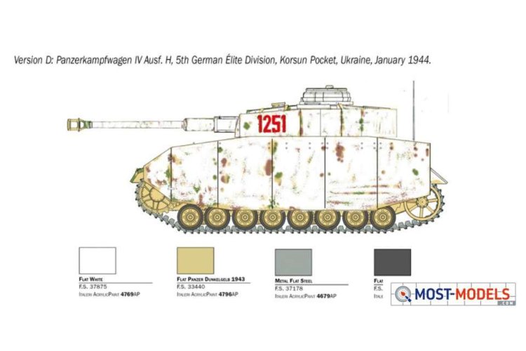 1:35 Italeri 6578 Pz. Kpfw. IV Ausf. H Tank - Ita6578 6 - ITA6578