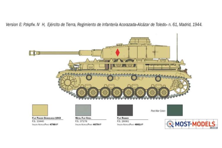 1:35 Italeri 6578 Pz. Kpfw. IV Ausf. H Tank - Ita6578 7 - ITA6578