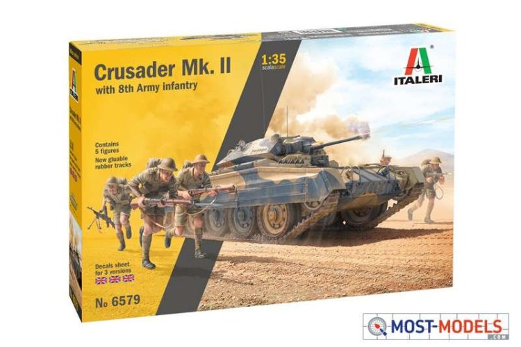 1:35 Italeri 6579 Crusader Mk. II with 8th Army Infantry - Ita6579 1 - ITA6579