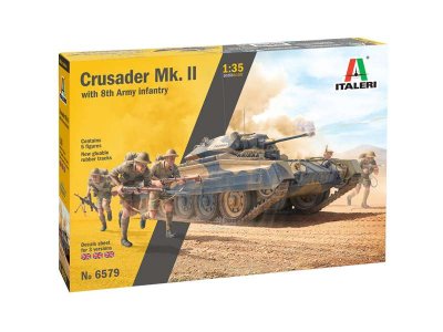 1:35 Italeri 6579 Crusader Mk. II with 8th Army Infantry - Ita6579 - ITA6579