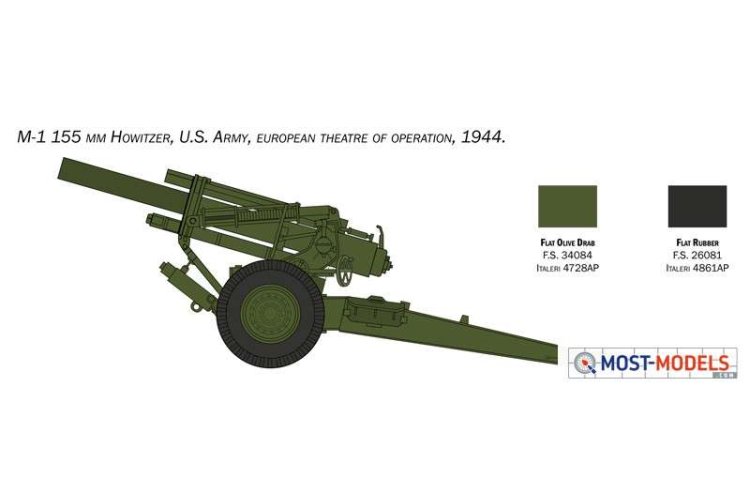 1:35 Italeri 6581 M1 155mm Howitzer - Ita6581 2 - ITA6581