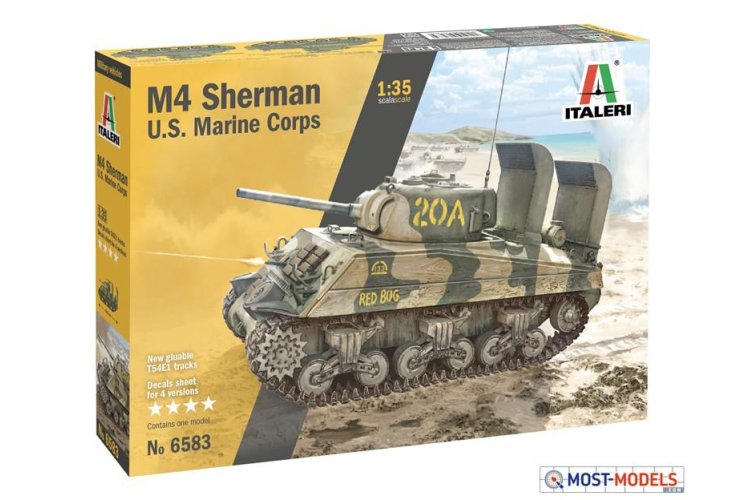 1:35 Italeri 6583 M4 Sherman U.S. Marine Corps - Ita6583 2 - ITA6583