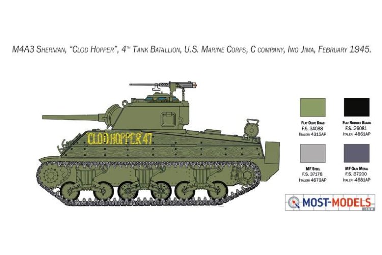 1:35 Italeri 6583 M4 Sherman U.S. Marine Corps - Ita6583 5 - ITA6583