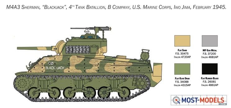 1:35 Italeri 6583 M4 Sherman U.S. Marine Corps - Ita6583 7 - ITA6583