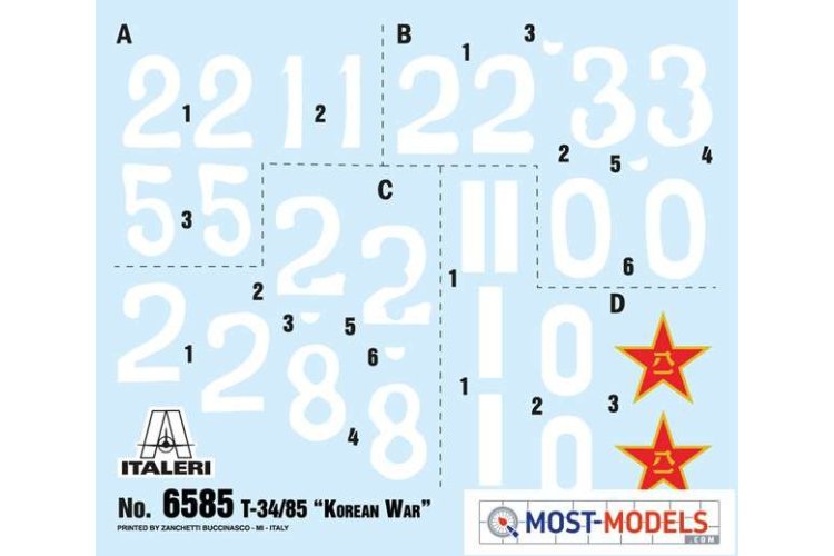 1:35 Italeri 6585 T-34/85 Tank Korean War - Ita6585 1 - ITA6585