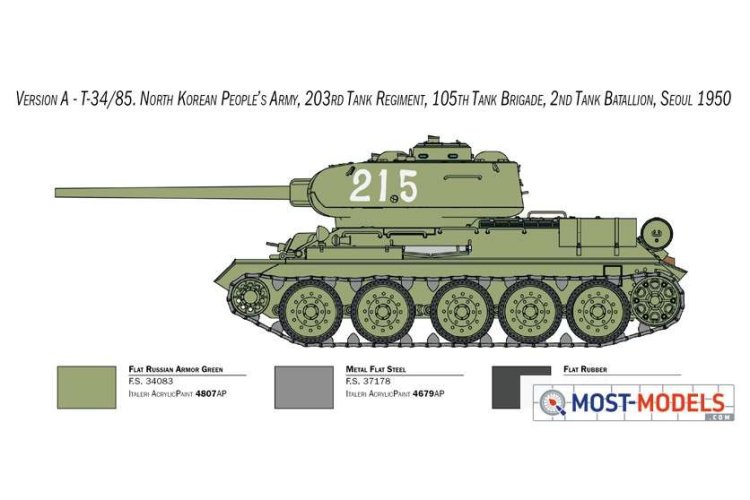 1:35 Italeri 6585 T-34/85 Tank Korean War - Ita6585 2 - ITA6585