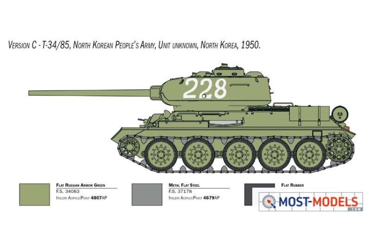 1:35 Italeri 6585 T-34/85 Tank Korean War - Ita6585 4 - ITA6585