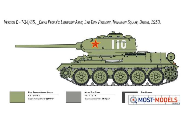 1:35 Italeri 6585 T-34/85 Tank Korean War - Ita6585 5 - ITA6585