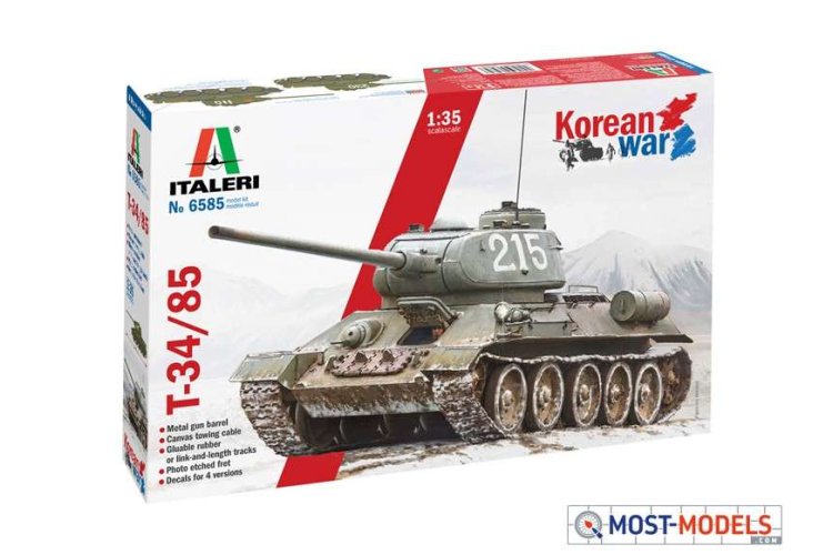 1:35 Italeri 6585 T-34/85 Tank Korean War - Ita6585 t34 85 1 - ITA6585