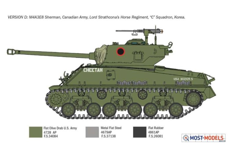 1:35 Italeri 6586 Sherman M4A3E8 Tank - Korean War - Ita6586 5 - ITA6586