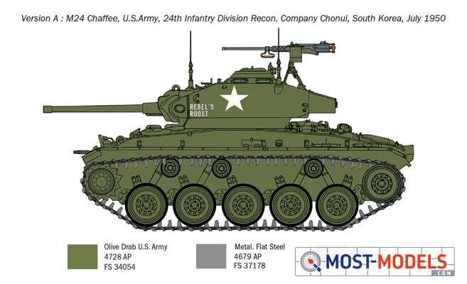 1:35 Italeri 6587 M24 Chaffee Tank - Korean War - Ita6587 3 - ITA6587