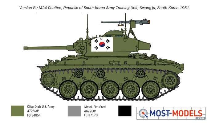 1:35 Italeri 6587 M24 Chaffee Tank - Korean War - Ita6587 4 - ITA6587