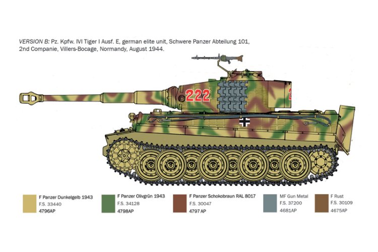 1:35 Italeri 6754 Sd.Kfz.181 Panzerkampfwagen Tiger I Ausf.E  - Late Prod. - D-Day 80th Anniversary - Ita6754 5 - ITA6754