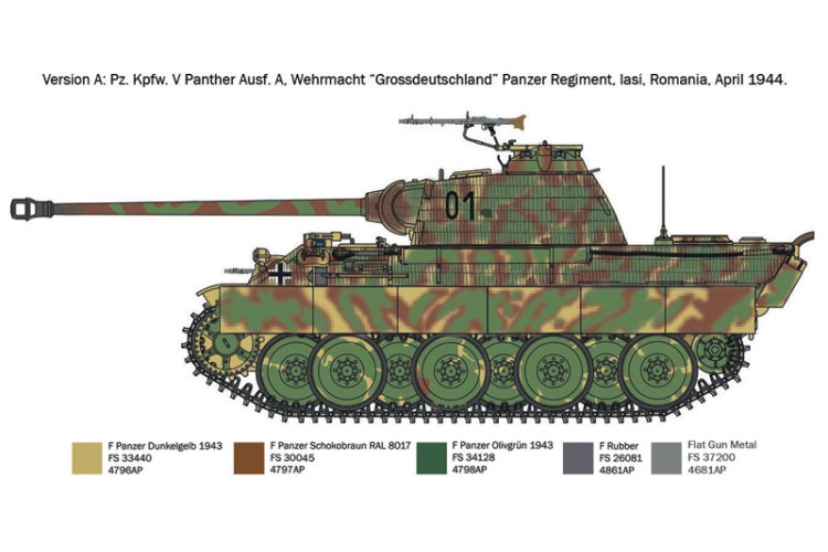 1:72 Italeri 7018 Sd.Kfz. 171 Pz.Kpfw. V Panther Ausf. A - Tank - Ita7018 4 - ITA7018