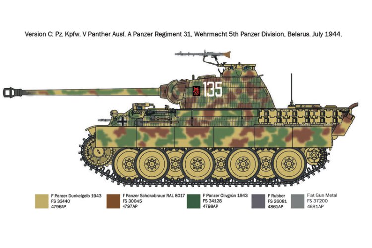 1:72 Italeri 7018 Sd.Kfz. 171 Pz.Kpfw. V Panther Ausf. A - Tank - Ita7018 6 - ITA7018