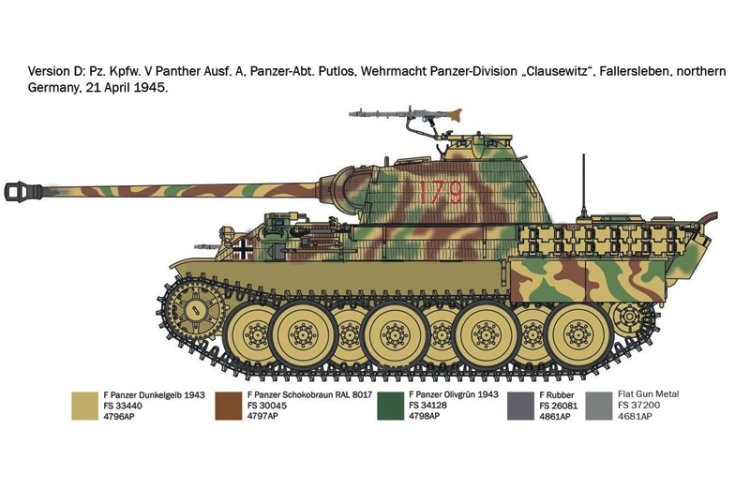 1:72 Italeri 7018 Sd.Kfz. 171 Pz.Kpfw. V Panther Ausf. A - Tank - Ita7018 7 - ITA7018