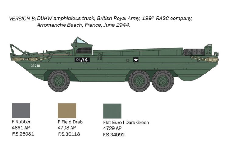 1:72 Italeri 7022 DUKW 2 1/2 ton GMC truck amphibious version "D-Day 80th Anniversary" - Ita7022 5 - ITA7022