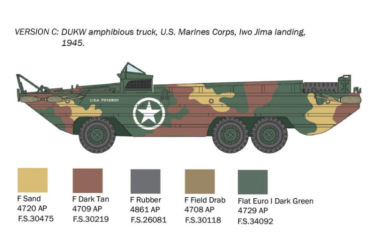 1:72 Italeri 7022 DUKW 2 1/2 ton GMC truck amphibious version "D-Day 80th Anniversary" - Ita7022 6 - ITA7022