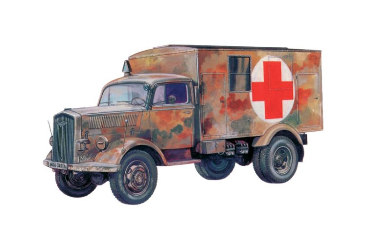 1:72 Italeri 7055 Opel Blitz - Kfz. 305 Opel Ambulance - Ita7055 2 - ITA7055