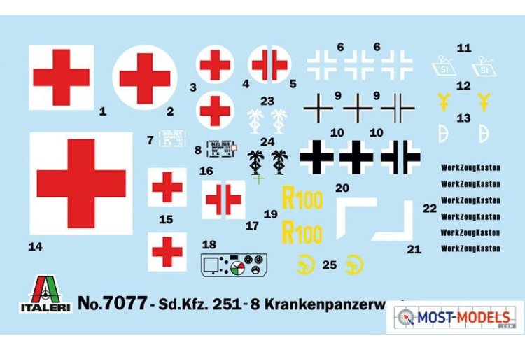 1:72 Italeri 7077 Sd.Kfz. 251/8 Ambulance - Ita7077 3 - ITA7077