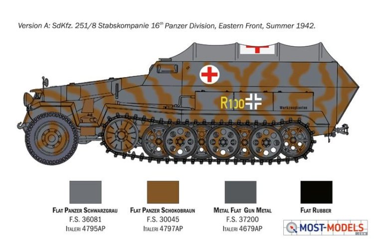 1:72 Italeri 7077 Sd.Kfz. 251/8 Ambulance - Ita7077 4 - ITA7077