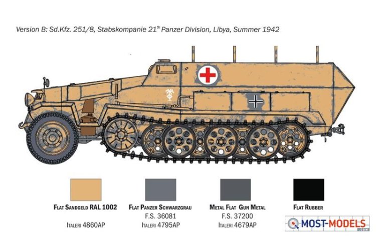 1:72 Italeri 7077 Sd.Kfz. 251/8 Ambulance - Ita7077 5 - ITA7077