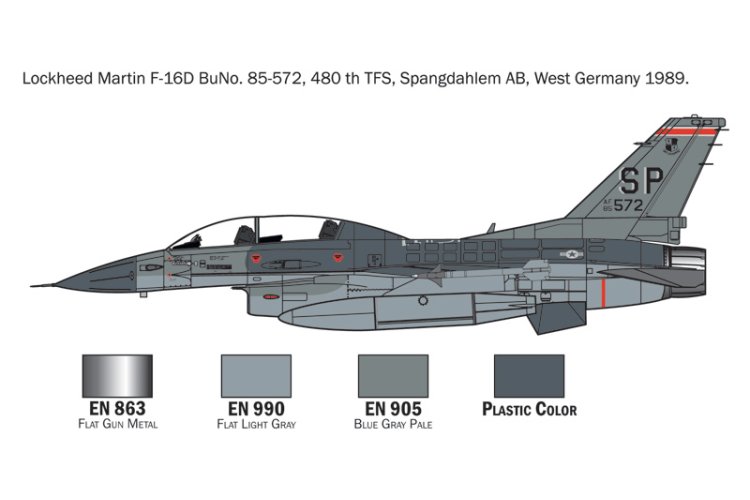 1:72 Italeri 72009 F-16 C/D Night Falcon - Complete Set - Starter Kit - Ita72009 2 - ITA72009