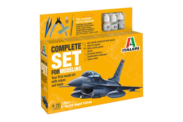 1:72 Italeri 72009 F-16 C/D Night Falcon - Complete Set - Starter Kit - Ita72009 7 - ITA72009