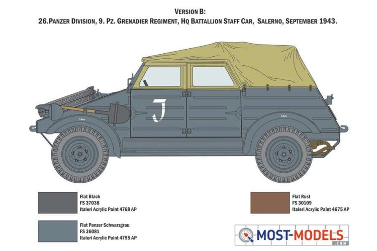 1:9 Italeri 7405 Kdf. 1 Typ 82 Kübelwagen - Ita7405 4 - ITA7405