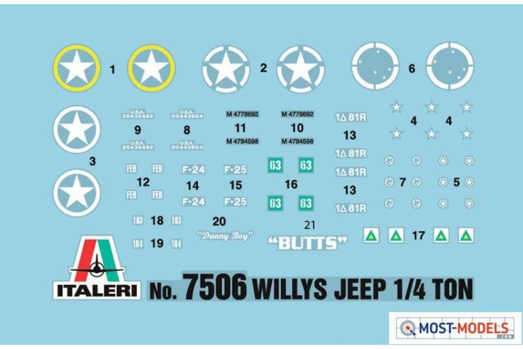 1:72 Italeri 7506 Willys Jeep 1/4 Ton 4X4 (2x) - Fast Assembly - Ita7506 2 - ITA7506