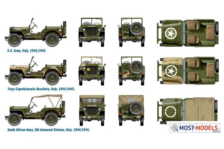 1:72 Italeri 7506 Willys Jeep 1/4 Ton 4X4 (2x) - Fast Assembly - Ita7506 3 - ITA7506