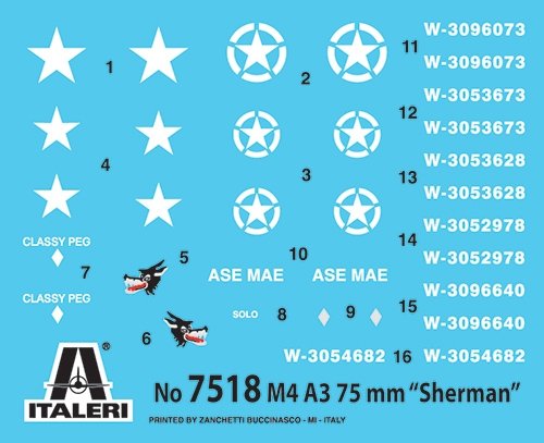 1:72 Italeri 7518 M4A3 75mm Sherman Tank - 2 fast assembly kits - Ita7518 2 - ITA7518