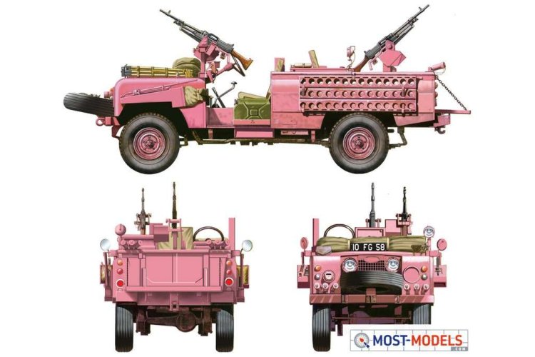 1:35 Italeri 6501 S.A.S. Recon Vehicle - Pink Panther - Italeri 6501 pink panther vehicle - ITA6501