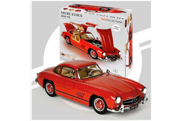 1:8 IXO Collections 015 Mercedes-Benz 300 SL Coupe - Rood - Klassieke Sport Auto - Ixo015 1 - IXO015