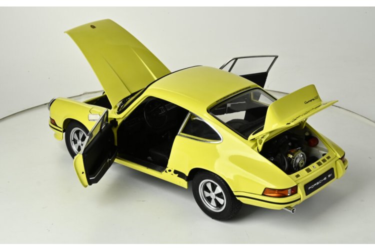 1:8 IXO Collections 017 Porsche 911 Carrera RS 2.7 - Geel - Sportauto - Ixo017 11 - IXO017