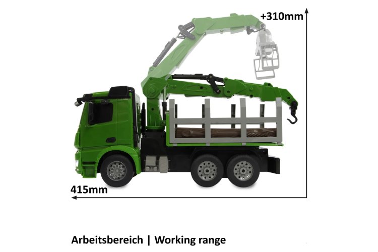 1:20 Jamara 404935 RC Boomstam Truck Mercedes-Benz Arcos - 2,4GHz - Jam404935 holztransporter mercedes benz arocs 120 24ghz 19 - JAM404935