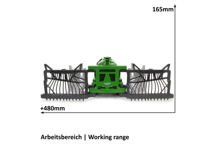 1:16 Jamara 405235 RC Water Tank Trailer Fendt Groen voor RC Tractor - Jam405235 fendt water tank with hose dispenser13 - JAM405235