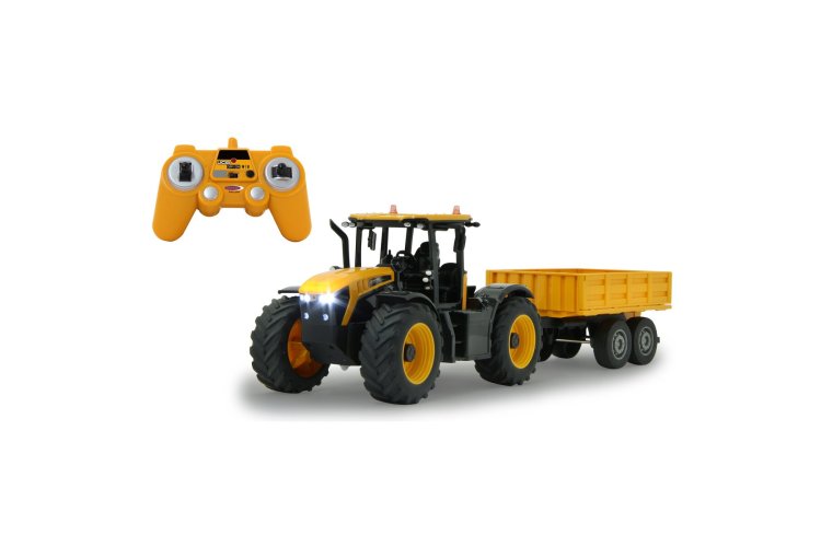 1:24 Jamara 405305 RC Tractor JCB Fastrac met Kieptrailer - Geel - 2,4GHz - Jam405305 jcb fastrac traktor with - JAM405305