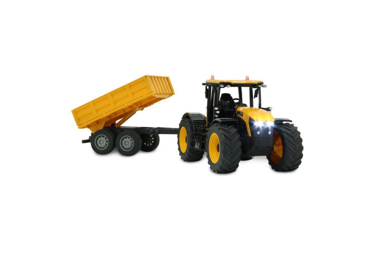 1:24 Jamara 405305 RC Tractor JCB Fastrac met Kieptrailer - Geel - 2,4GHz - Jam405305 jcb fastrac traktor with10 - JAM405305