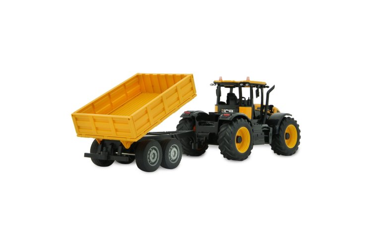 1:24 Jamara 405305 RC Tractor JCB Fastrac met Kieptrailer - Geel - 2,4GHz - Jam405305 jcb fastrac traktor with12 - JAM405305