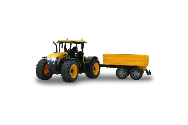 1:24 Jamara 405305 RC Tractor JCB Fastrac met Kieptrailer - Geel - 2,4GHz - Jam405305 jcb fastrac traktor with6 - JAM405305