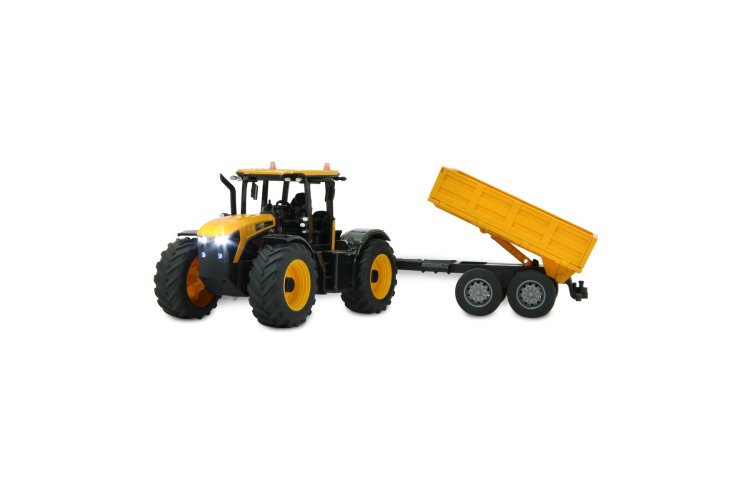 1:24 Jamara 405305 RC Tractor JCB Fastrac met Kieptrailer - Geel - 2,4GHz - Jam405305 jcb fastrac traktor with7 - JAM405305