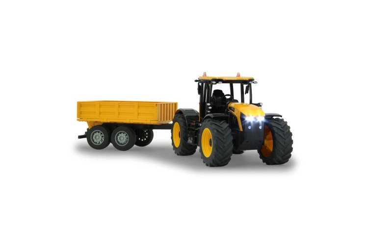 1:24 Jamara 405305 RC Tractor JCB Fastrac met Kieptrailer - Geel - 2,4GHz - Jam405305 jcb fastrac traktor with9 - JAM405305