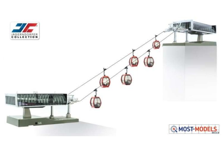 1:87 Jaegerndorfer 82497 Kabelbaan D-Line Wit Grijs 6 Omega V+1 STU. H0 - Jc82497 1 - JC82497
