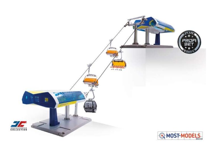 1:32 Jaegerndorfer 84493 Cable Car Profi Blue Yellow - Jc84493 1 - JC84493